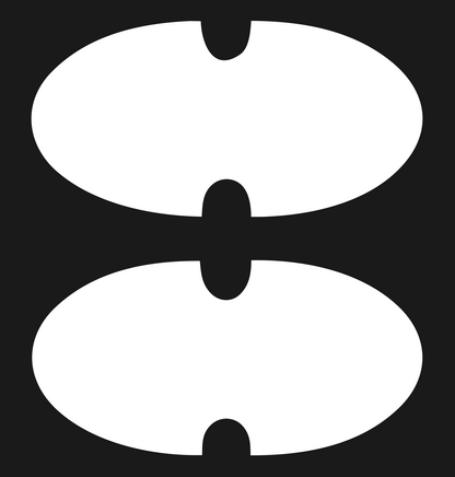 Double Oval Brain Pictogram Logo #1a1a1a/#ffffff