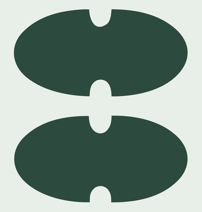 Double Oval Brain Pictogram Logo #e8efe9/#2d4a3e