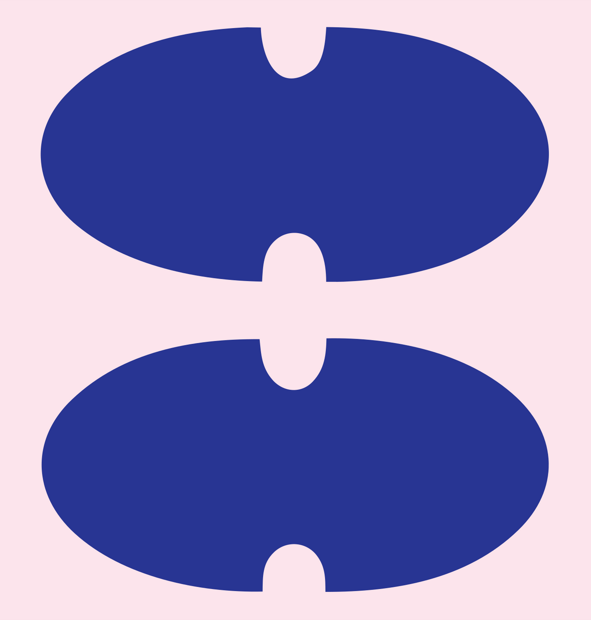 Double Oval Brain Pictogram Logo #fce4ec/#283593