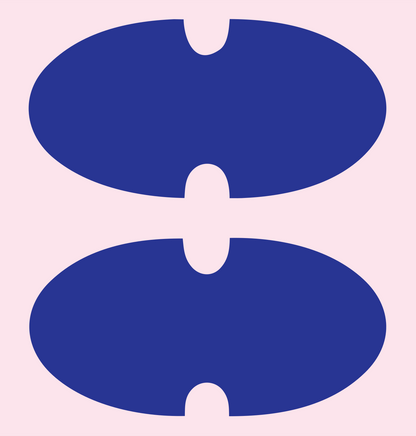 Double Oval Brain Pictogram Logo #fce4ec/#283593