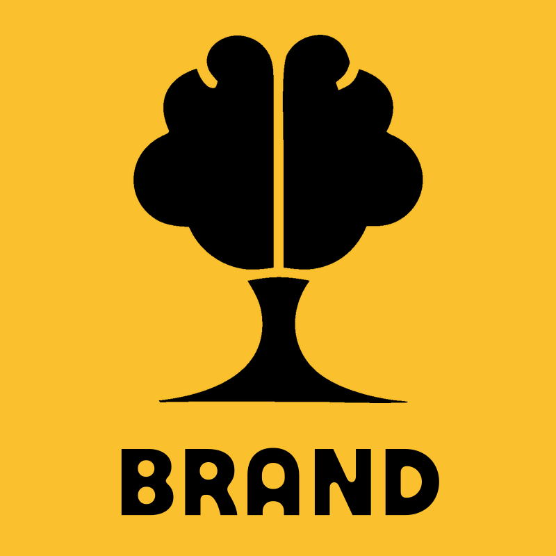 Tree Brain Silhouette Logo preview
