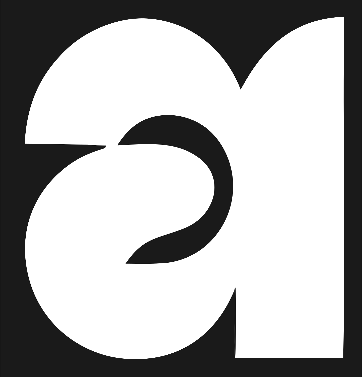 Letter A Brain Pictogram Logo #1a1a1a/#ffffff