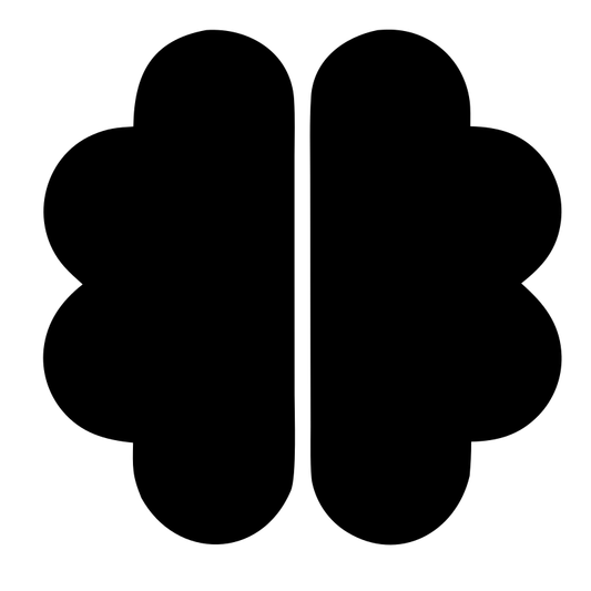 Split Brain Silhouette Logo