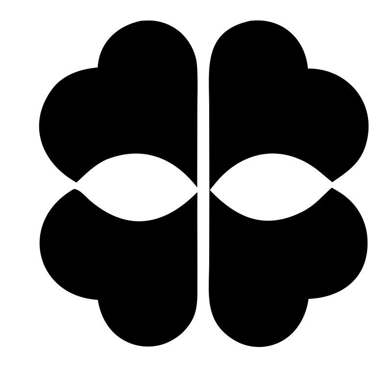 Four-Leaf Brain Pictogram Logo