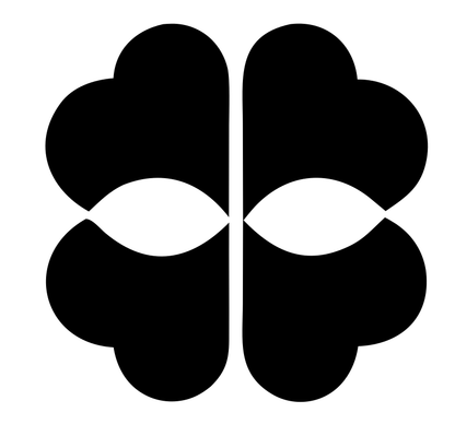 Four-Leaf Brain Pictogram Logo
