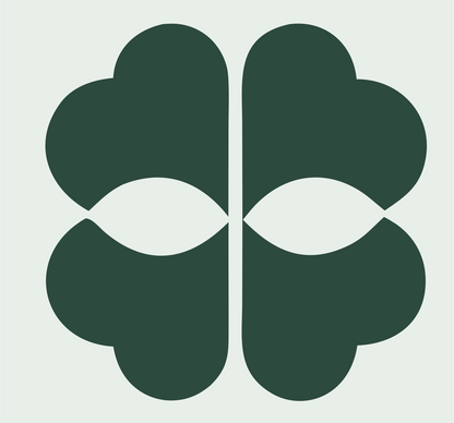 Four-Leaf Brain Pictogram Logo #e8efe9/#2d4a3e