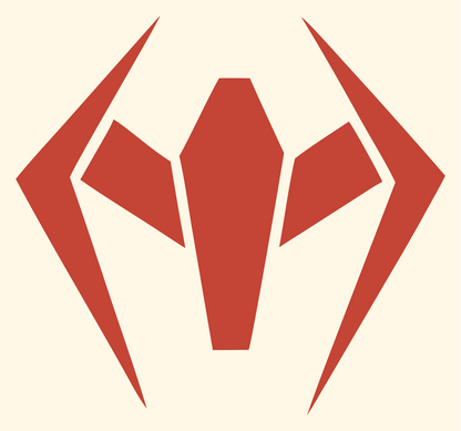Industrial Spider Drone Logo #fff8e7/#c44536