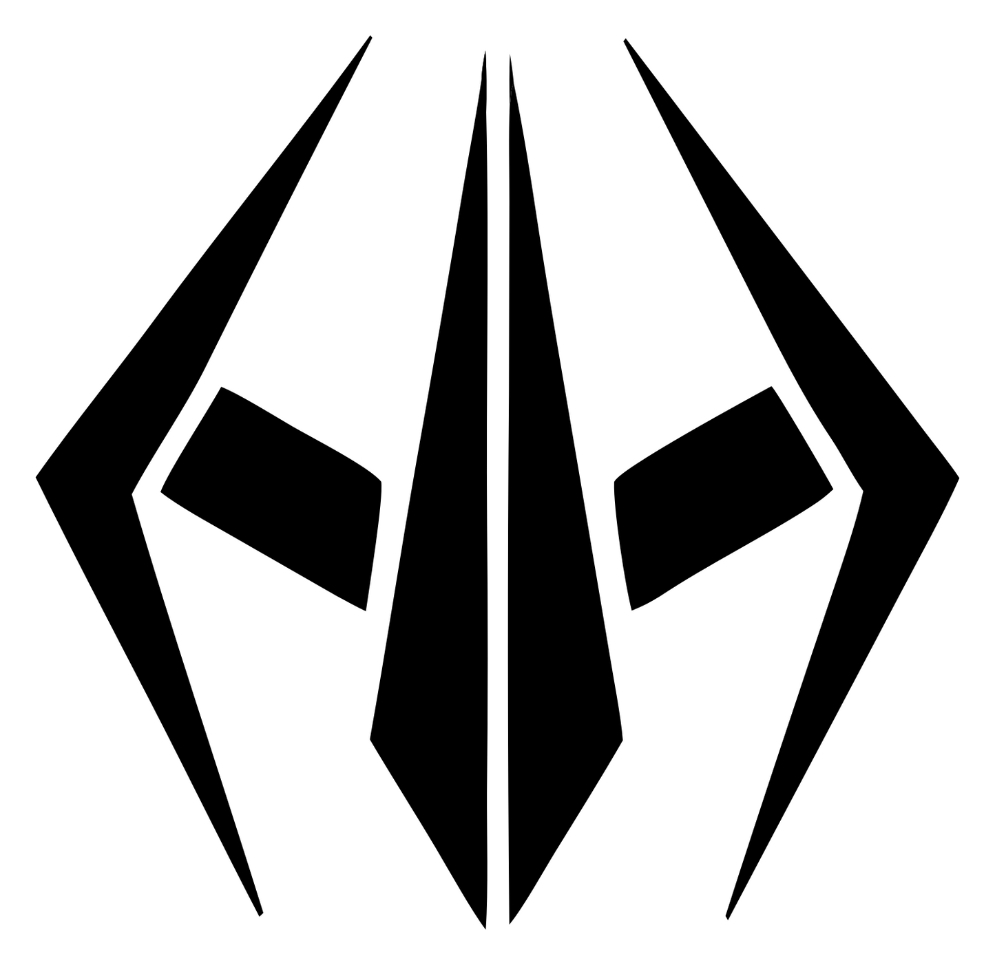 Angular Drone Emblem Logo #ffffff/#000000
