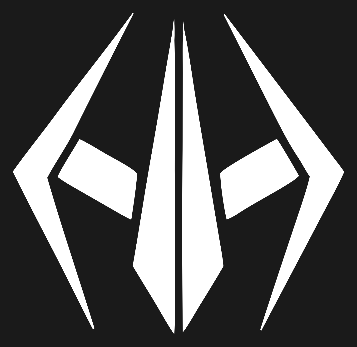 Angular Drone Emblem Logo #1a1a1a/#ffffff