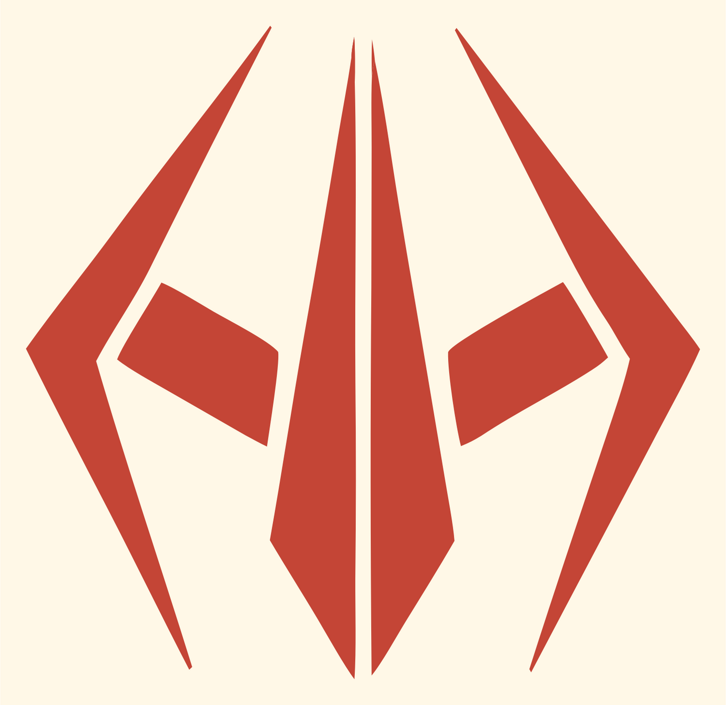 Angular Drone Emblem Logo #fff8e7/#c44536