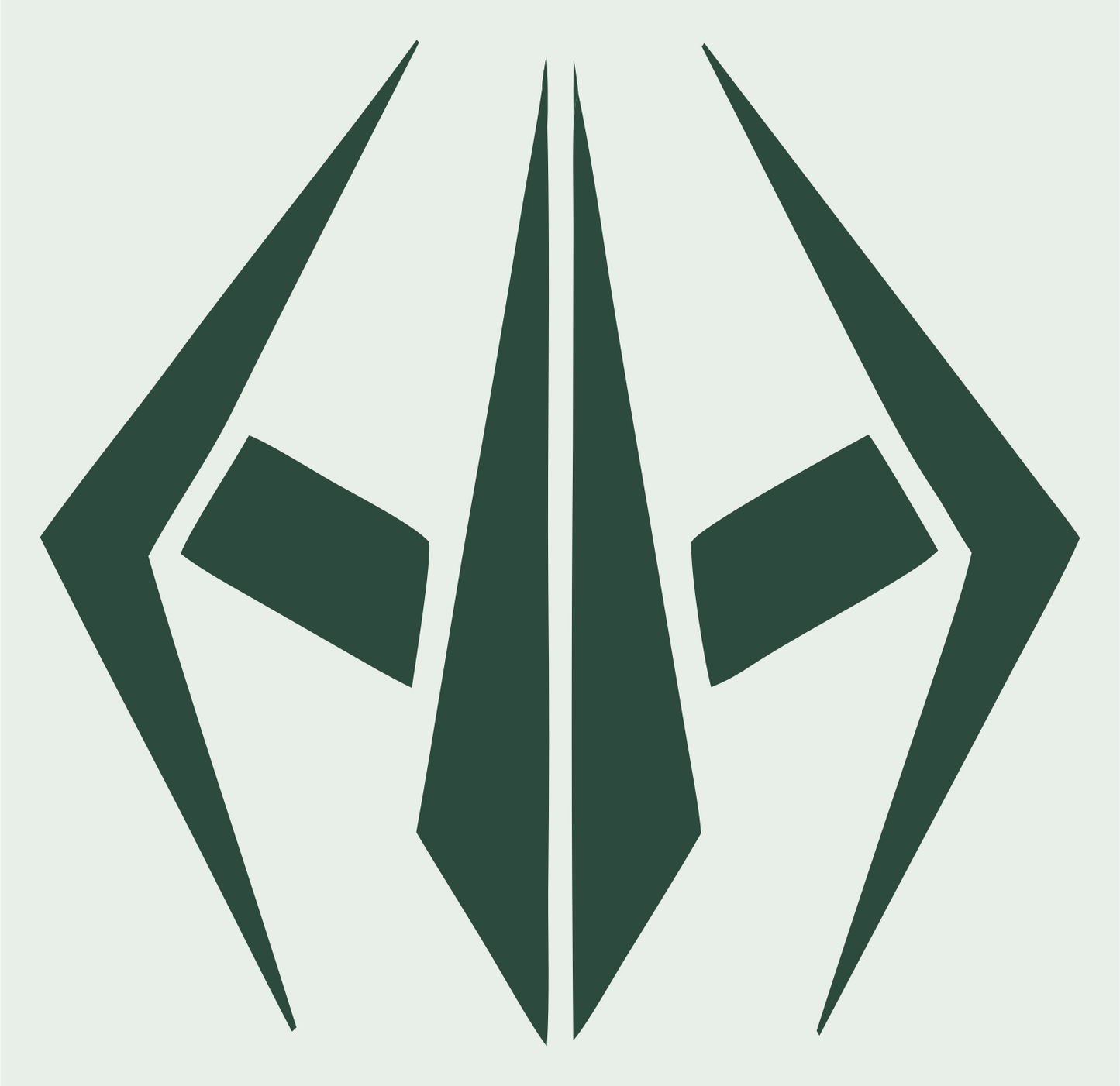 Angular Drone Emblem Logo #e8efe9/#2d4a3e