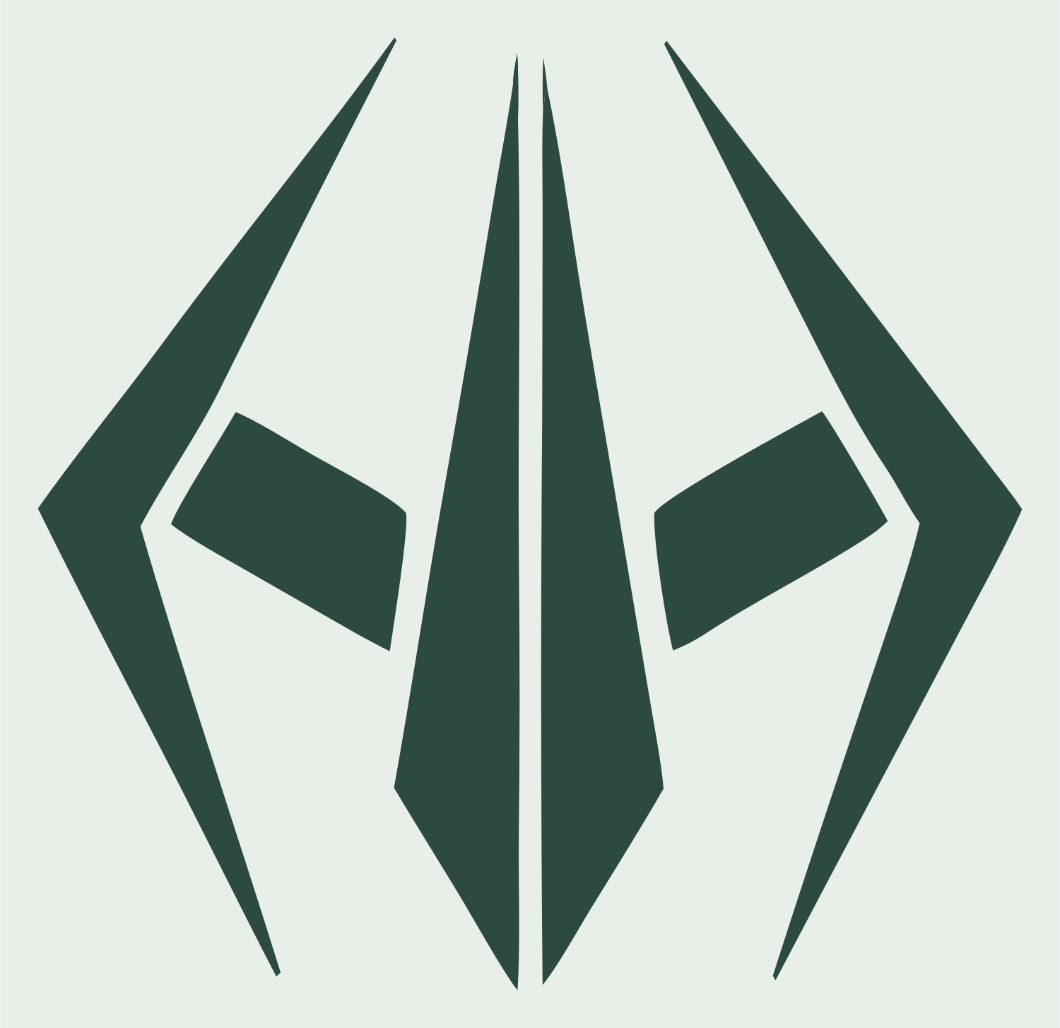 Angular Drone Emblem Logo #e8efe9/#2d4a3e
