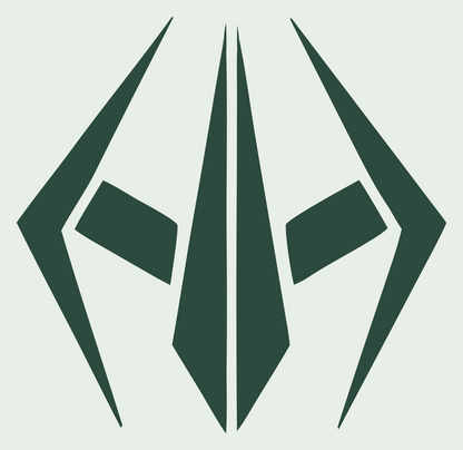 Angular Drone Emblem Logo #e8efe9/#2d4a3e
