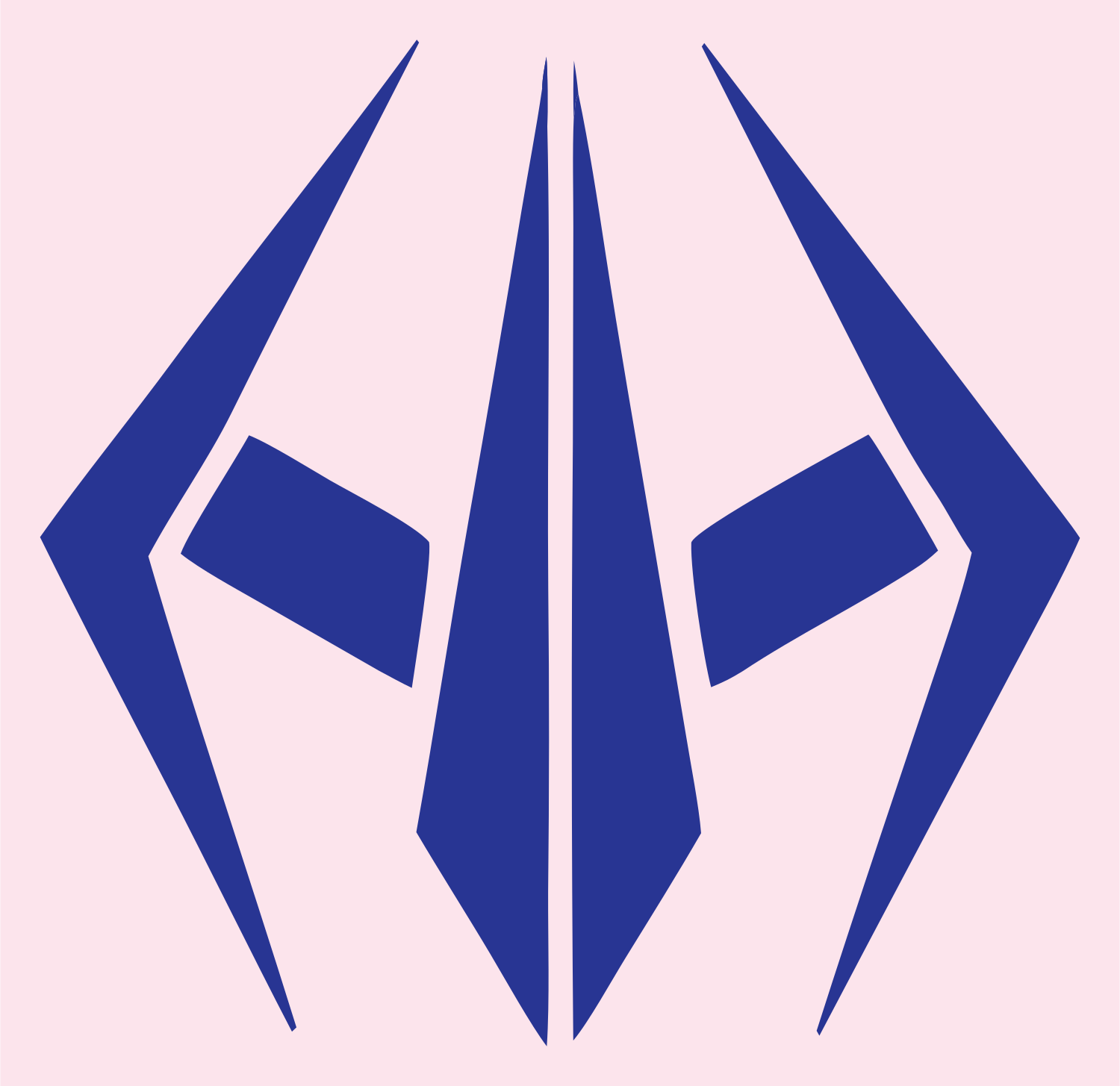 Angular Drone Emblem Logo #fce4ec/#283593