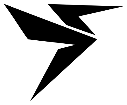 Sharp Lightning Bolt Drone Logo #ffffff/#000000