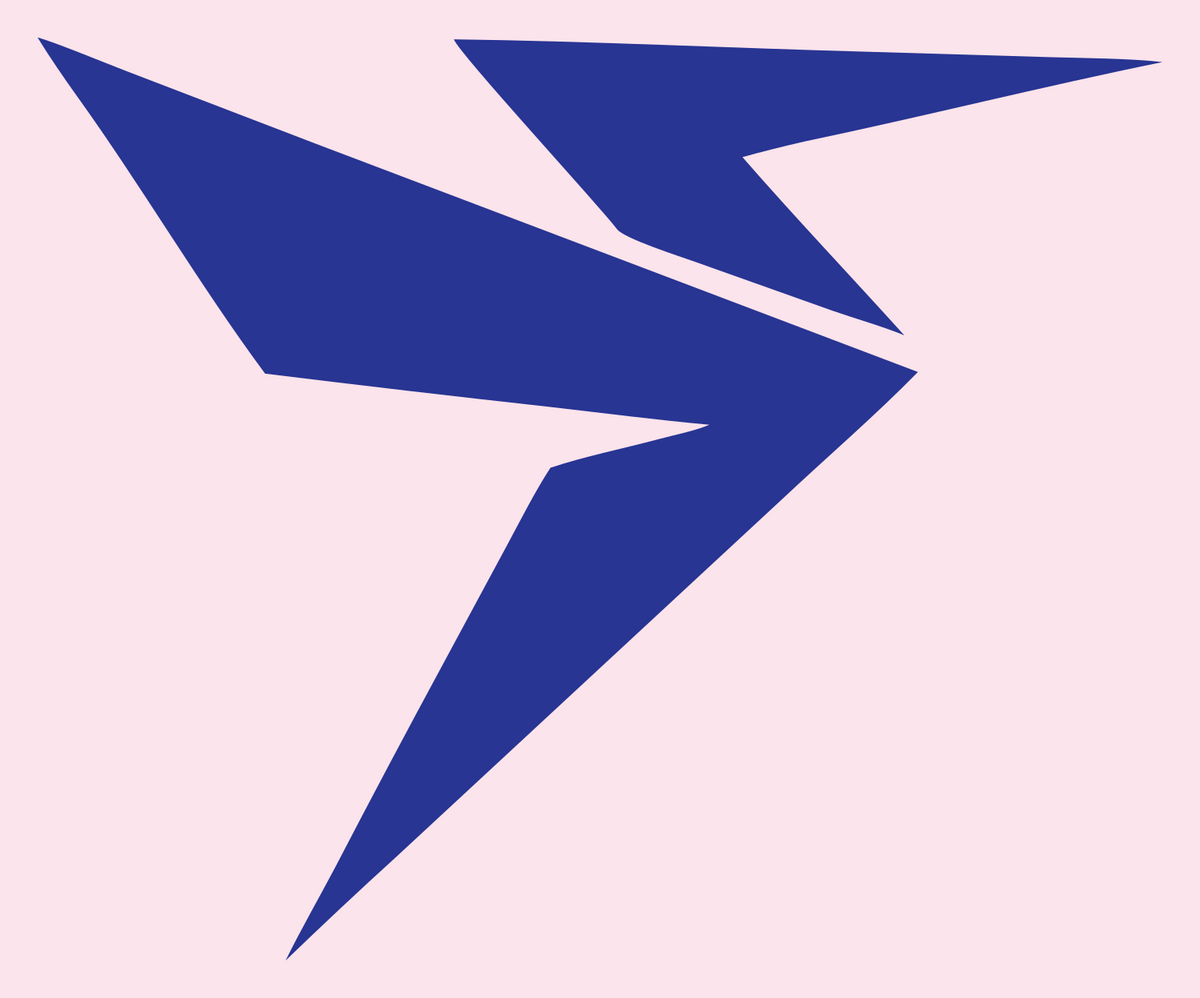 Sharp Lightning Bolt Drone Logo #fce4ec/#283593