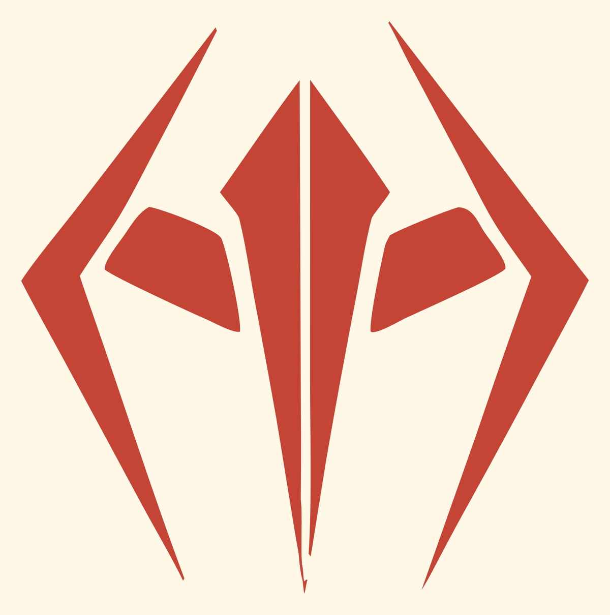 Spider Fang Drone Logo #fff8e7/#c44536