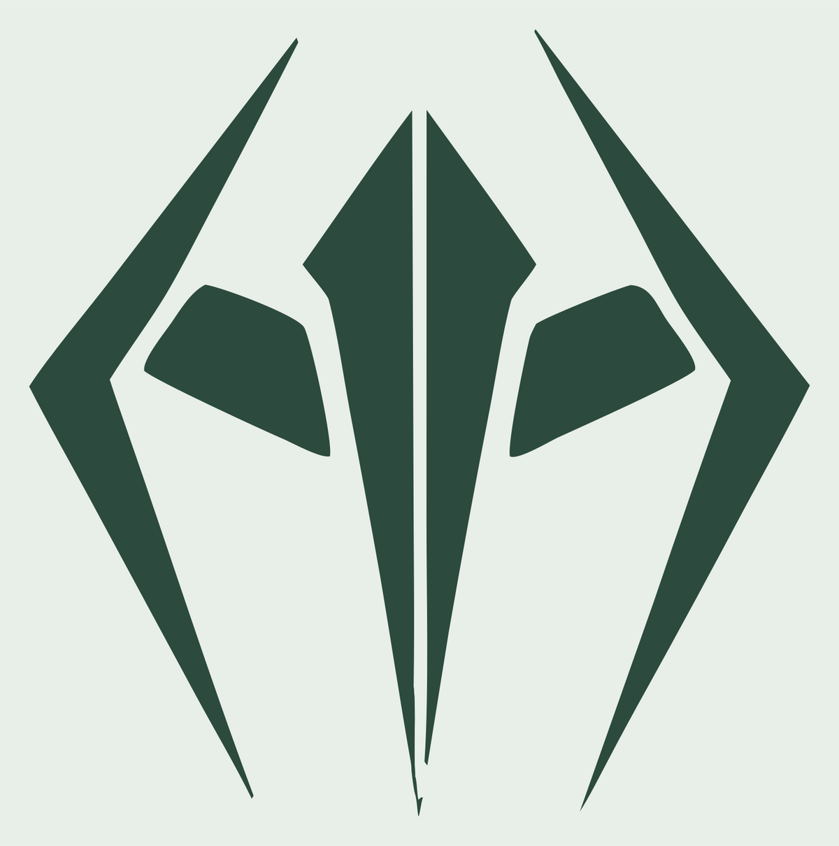 Spider Fang Drone Logo #e8efe9/#2d4a3e