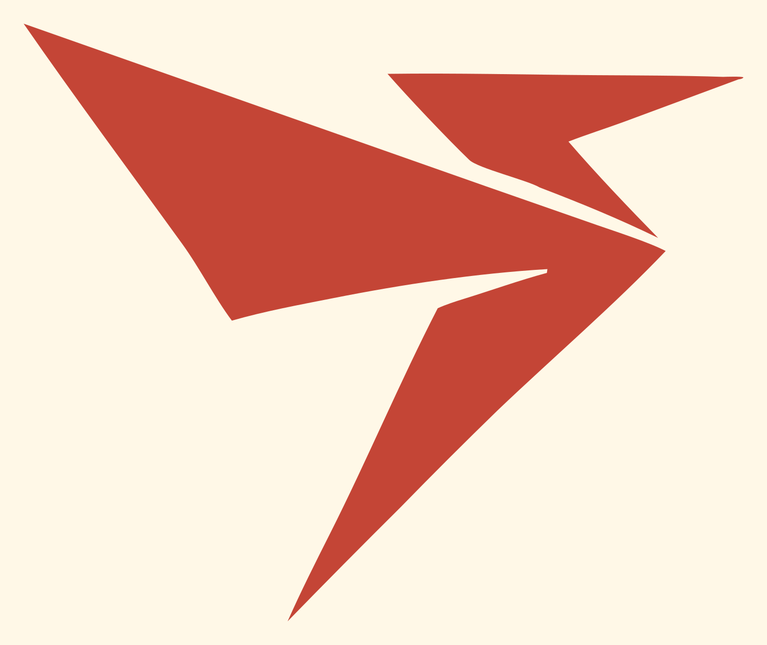 Sharp Wing Drone Logo #fff8e7/#c44536