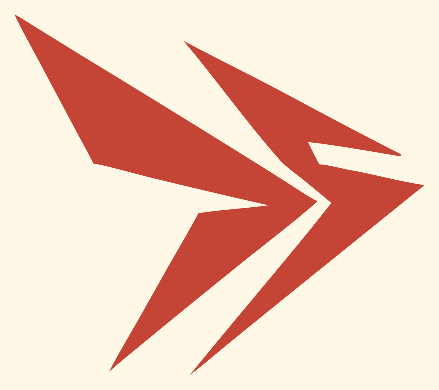 Dart Arrow Flight Logo #fff8e7/#c44536