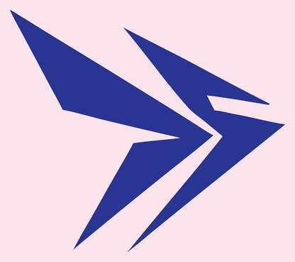 Dart Arrow Flight Logo #fce4ec/#283593