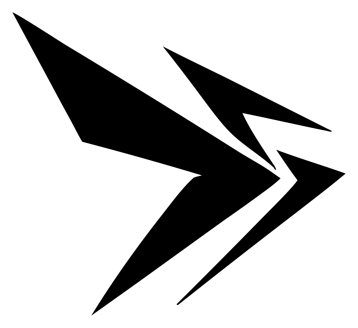 Angled Dart Drone Logo #ffffff/#000000