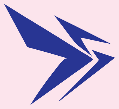 Angled Dart Drone Logo #fce4ec/#283593