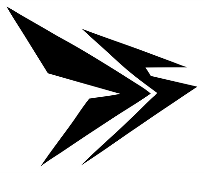 Stacked Chevron Strike Logo #ffffff/#000000