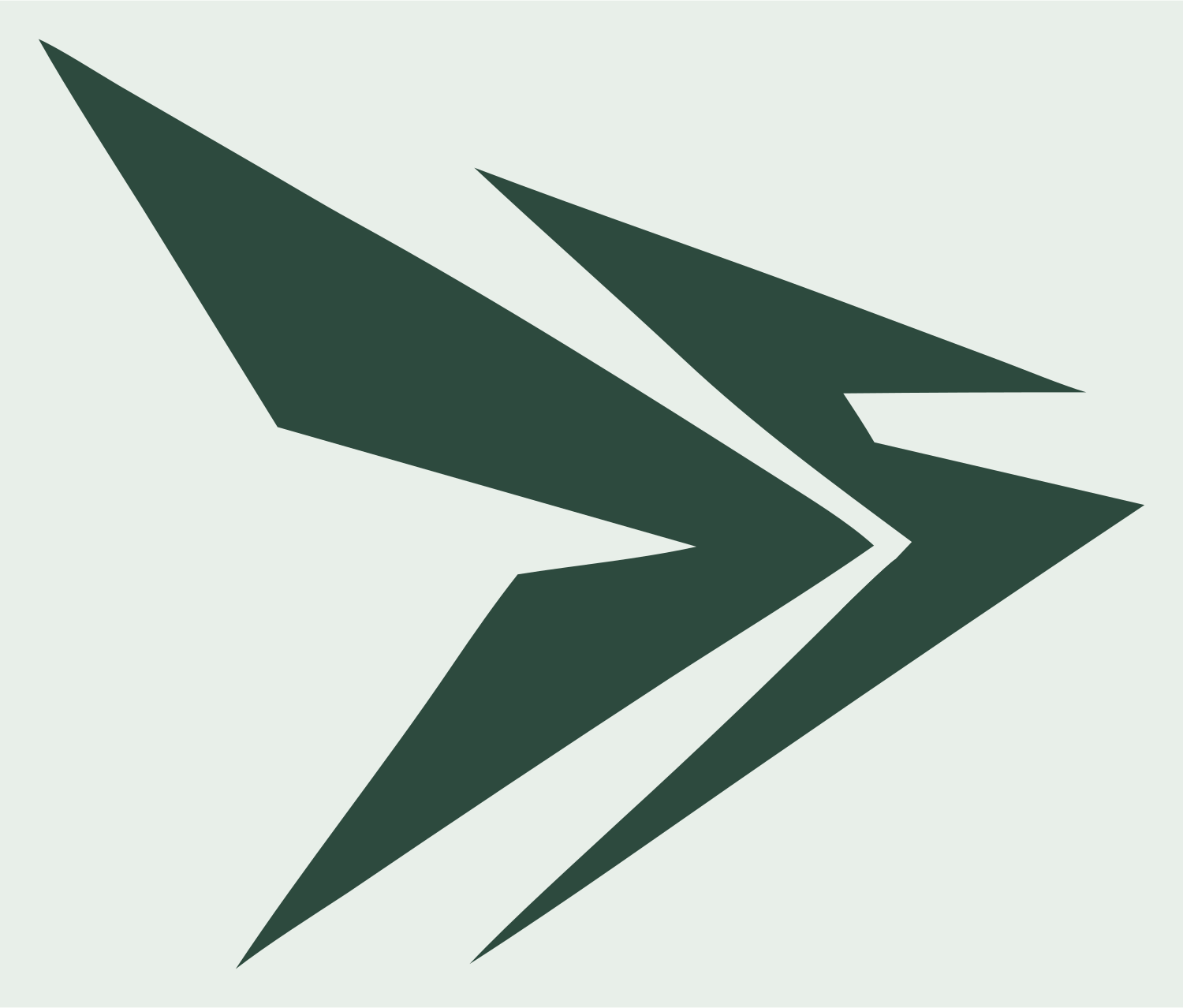 Stacked Chevron Strike Logo #e8efe9/#2d4a3e