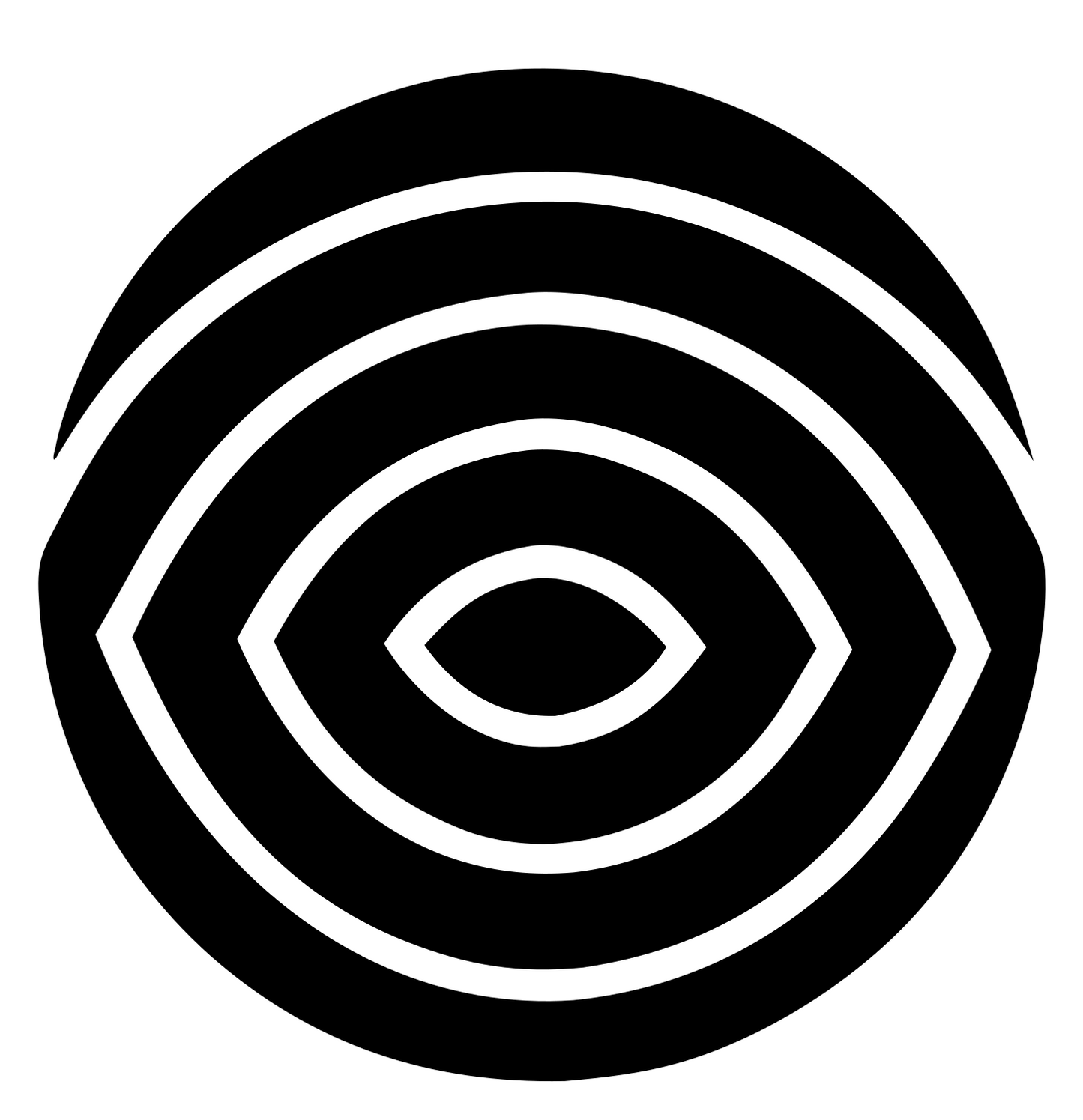 Eye Fingerprint Circle Logo #ffffff/#000000