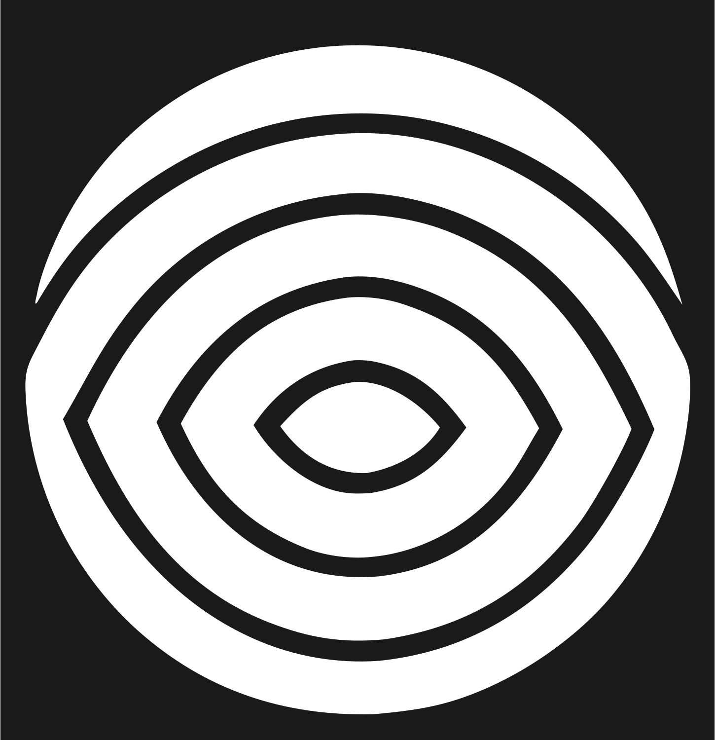 Eye Fingerprint Circle Logo #1a1a1a/#ffffff