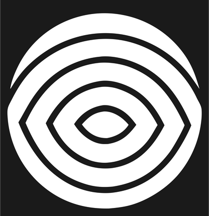Eye Fingerprint Circle Logo #1a1a1a/#ffffff