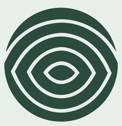 Eye Fingerprint Circle Logo #e8efe9/#2d4a3e