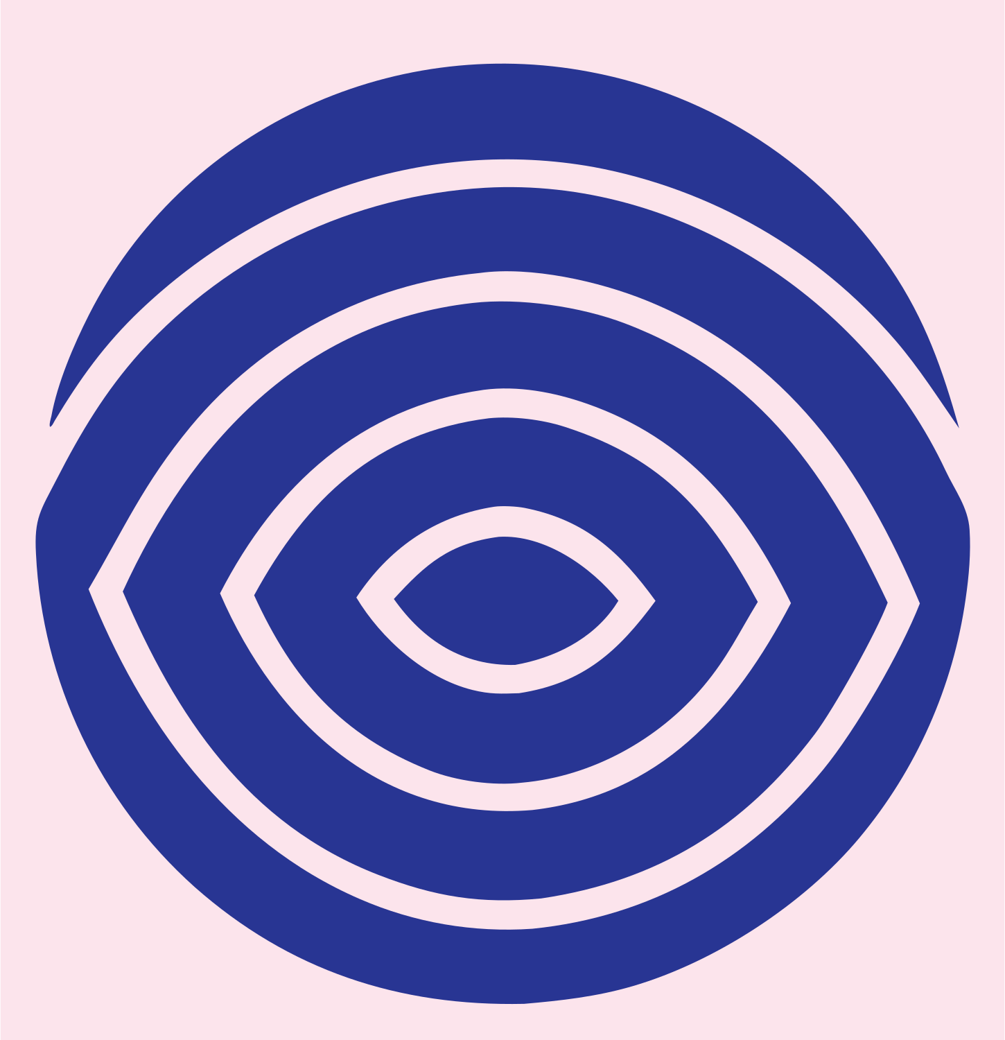 Eye Fingerprint Circle Logo #fce4ec/#283593