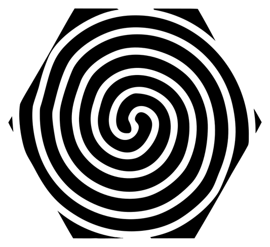 Spiral Hexagon Fingerprint Logo