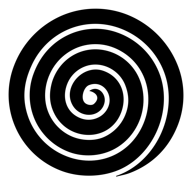 Negative Space Spiral Fingerprint Logo