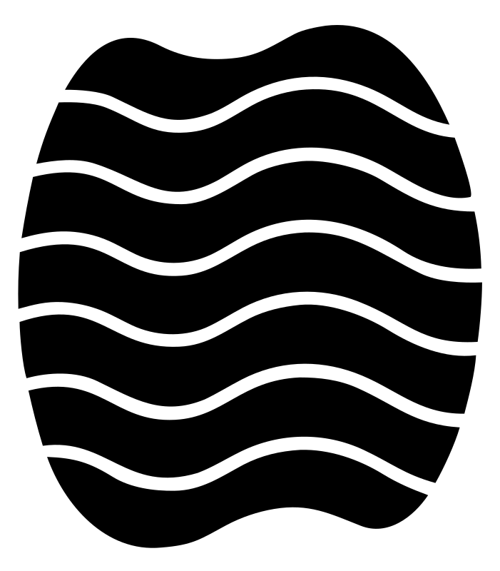 Wave Striped Egg Logo