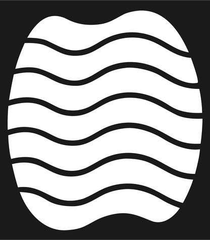 Wave Striped Egg Logo #1a1a1a/#ffffff