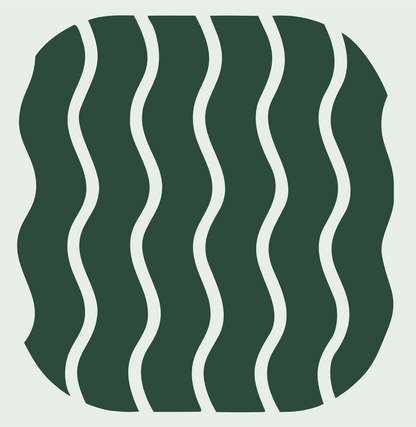 Wavy Lines Rounded Square Logo #e8efe9/#2d4a3e
