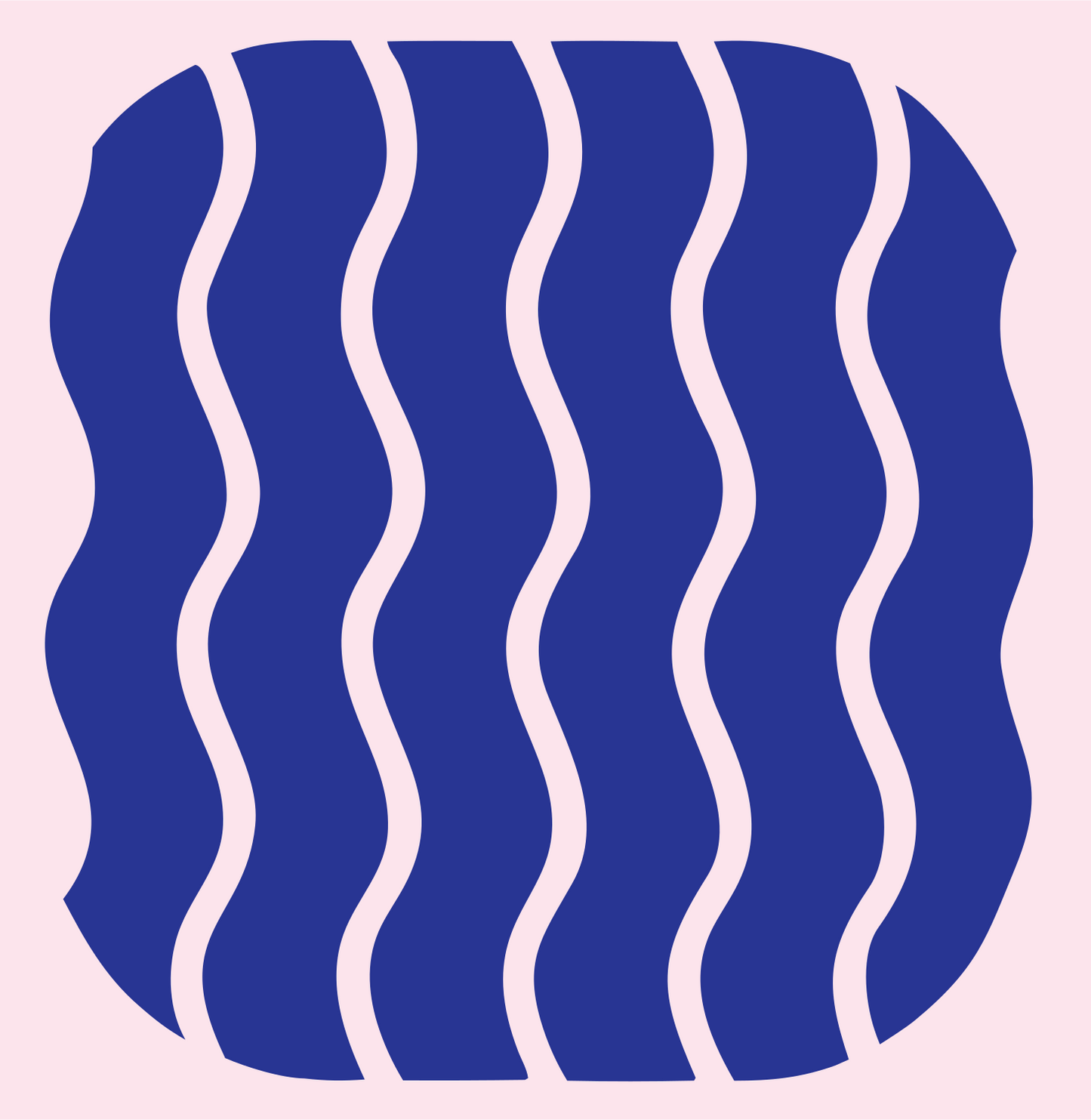 Wavy Lines Rounded Square Logo #fce4ec/#283593