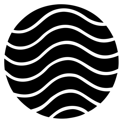 Wave Lines Globe Logo #ffffff/#000000
