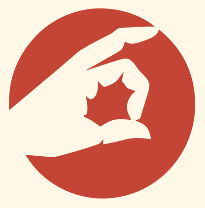 Robot Hand Circle Logo #fff8e7/#c44536