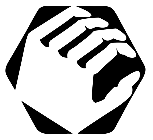 Hands Clasped Hexagon Logo
