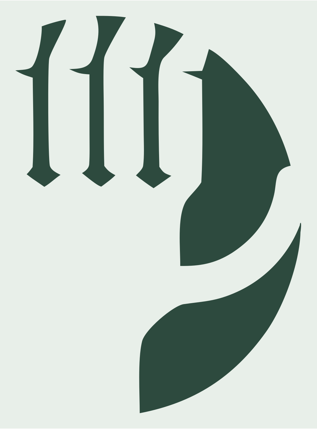 Claw Grip Silhouette Logo #e8efe9/#2d4a3e