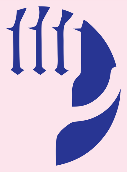 Claw Grip Silhouette Logo #fce4ec/#283593