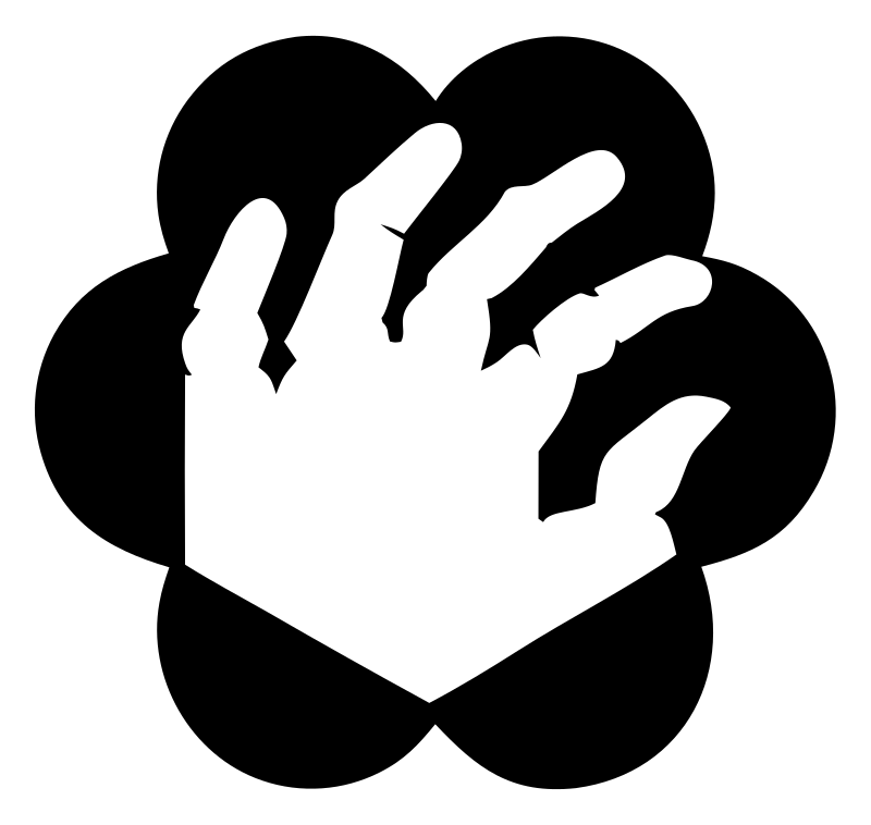 Hand Flower Cluster Logo