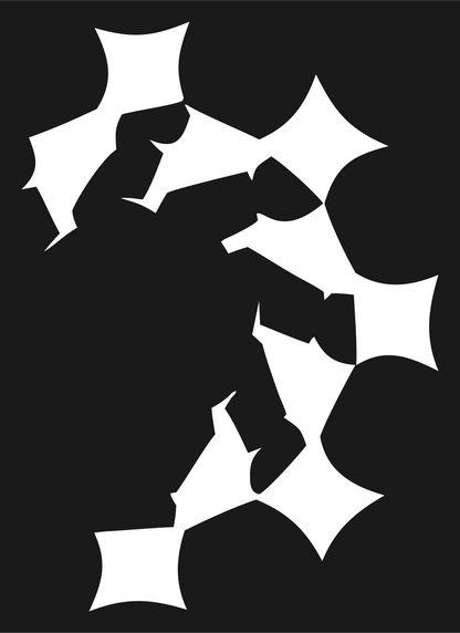 Fragmented Claw Burst Logo #1a1a1a/#ffffff