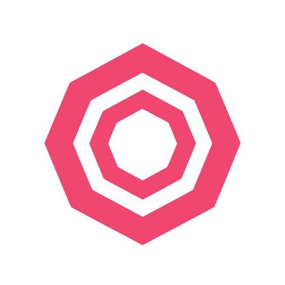 Black Hexagon Logo #EF476F