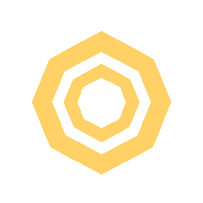 Black Hexagon Logo #FFD166