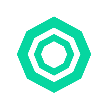 Black Hexagon Logo #06D6A0